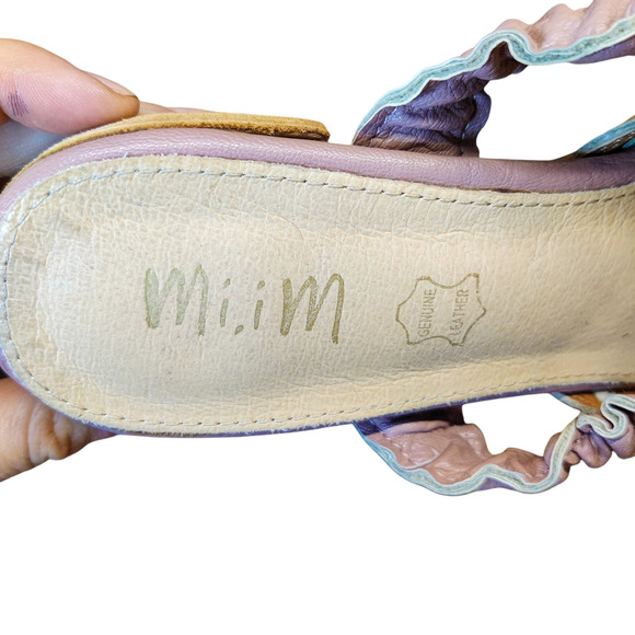 Mi.im Alicia Pointed Toe Shirred Ruffle Mule Baby Pink Flats Balletcore 7.5 - Picture 6 of 9